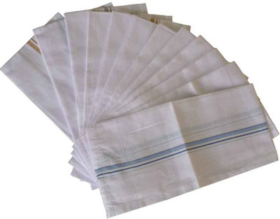 Sondagar Arts Mens Handkerchief Set of 12 [ White ] Handkerchief(Pack of 12)