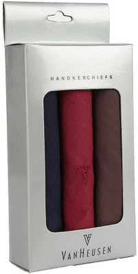 VAN HEUSEN Mens Cotton Hanky [ Multicolor ] Handkerchief(Pack of 3)