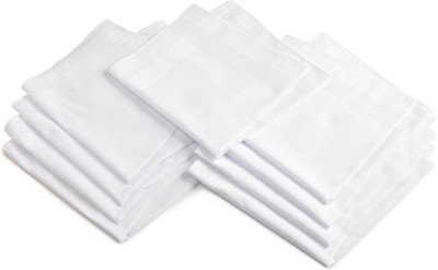Rashik Pure White [ White ] Handkerchief(Pack of 9)