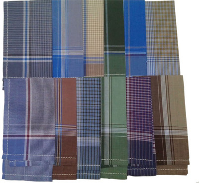 Sudha Creations Mens [ Multicolor ] Handkerchief(Pack of 12)