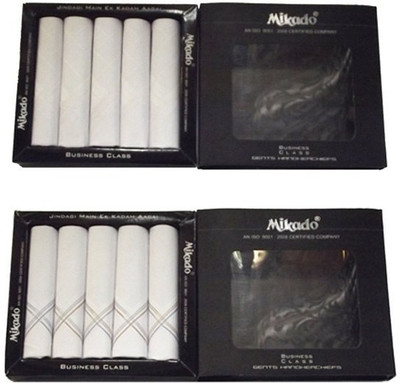 MIKADO Business Class [ White ] Handkerchief(Pack of 10)