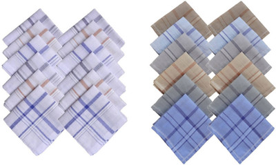 

S4S Men's Striped & Colour Handkerchief(Pack of 24)