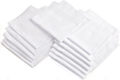 Rashik mens [ White ] Handkerchief(Pack of 12)