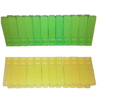 

Subh Plastic Pack of 24 Cloth Hangers(Yellow, Green)