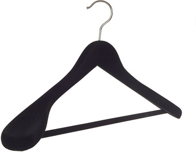 

Howards Wide Shoulder Hotel Flocked Microfibre Cloth Hanger(Black)