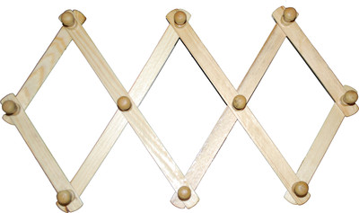 

Indoart Wall Wooden Cloth Hanger(White)