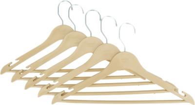 

Enrich Plastic Plastic Pack of 5 Cloth Hangers(Beige)