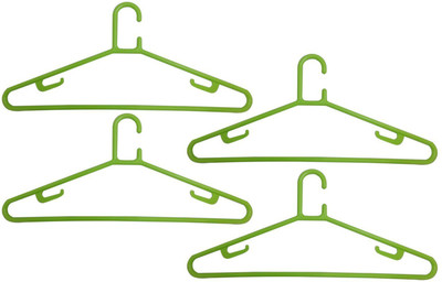 

Mabalo Plastic Pack of 4 Cloth Hangers(Green)