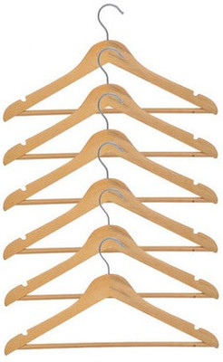 

Toygully Wooden Pack of 6 Cloth Hangers