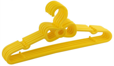

JI LI DA Plastic Pack of 5 Cloth Hangers(Yellow)