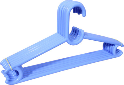 

ENRICH Plastic Plastic Pack of 6 Cloth Hangers(Blue)