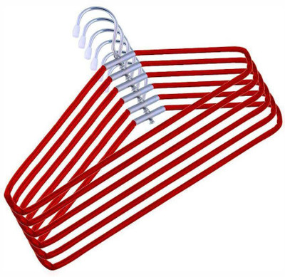 

Aar India Steel Pack of 12 Cloth Hangers(Red)