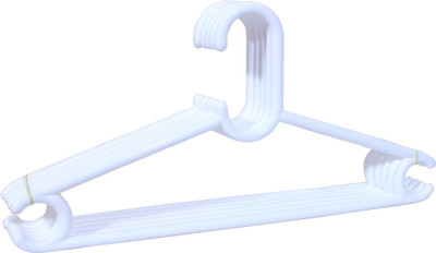 

Enrich Plastic Plastic Pack of 6 Cloth Hangers(White)