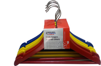 

Howards Wooden Pack of 6 Kids Hangers(Multicolor)