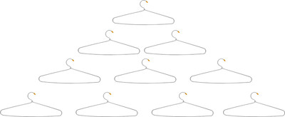 

Sakshi Enterprises Stainless Steel Pack of 10 Cloth Hangers(Silver)