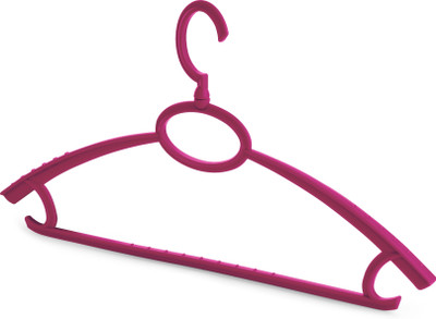 

Bonita Plastic Pack of 12 Cloth Hangers(Purple)