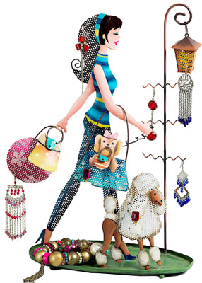 

Bali Mantra Girl with Poodle Jewellery Organizer( )