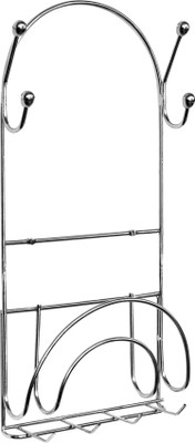 

Eoan International Chakla Belan Stand With Hooks Silver Plated Kitchen Rack(Silver)