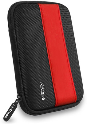 Airplus Pocket Hard Drive Pouch 2.5 inch External Hard disk cover(For Western Digital, Seagate, Sony, Transcend, ADATA, Hitachi, iomega, Toshiba, Dell, Lenovo, HP, other 2.5 Inch Hard Drive Disk., Red-Black) available at flipkart for Rs.359