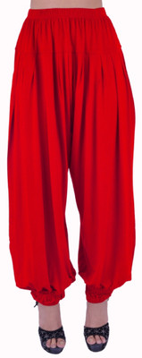

Shyie Solid Cotton Viscose Blend, Lycra Blend Women Harem Pants, Scarlet red