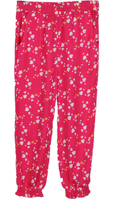 

Beebay Printed Cotton Girls Harem Pants, Pink