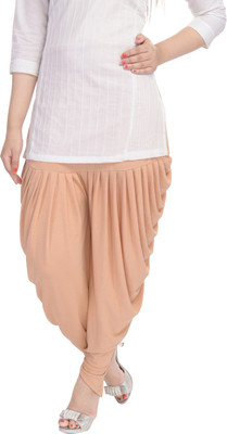 JABAMA Solid Cotton Lycra Blend Women Harem Pants