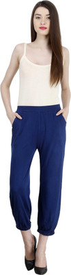 

Zupe Solid Polycotton Women Harem Pants, Navy