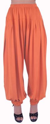 

Shyie Solid Viscose, Lycra Women Harem Pants, Orange