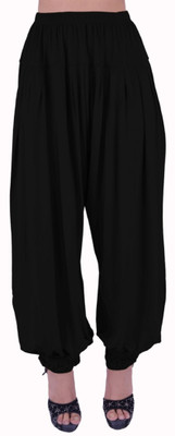 

Shyie Solid Viscose, Lycra Women Harem Pants, Black