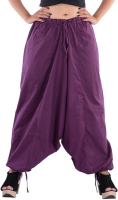 

Indi Bargain Solid Cotton Women's Harem Pants, Violet
