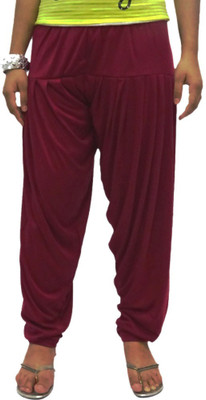 

WellFitLook Solid Viscose Women's Harem Pants, Maroon