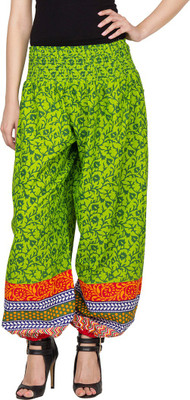 

Famous by Payal Kapoor Printed Cotton Blend Women Harem Pants, Green