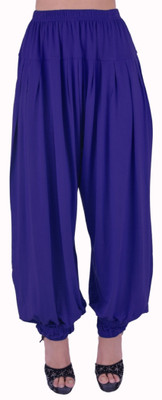 

Shyie Solid Cotton Viscose Blend, Lycra Blend Women Harem Pants, Royal blue