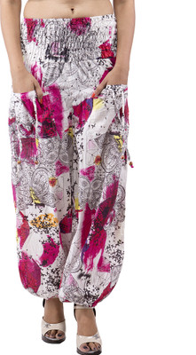

Indi Bargain Printed Cotton Women's Harem Pants, Pink