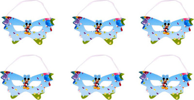 

Funcart Mickey Mouse Theme Eye Party Mask(Blue, Pack of 6)