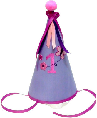 Little Pipal Butterfly First Birthday Hat(Purple, Pack of 1) Little Pipal Butterfly First Birthday Hat(Purple, Pack of 1)