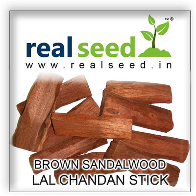 

Real Seed Original Brown Sandalwood (Lal Chandan) Stick Superior Quality 1 Piece 80 - 100 Grams
