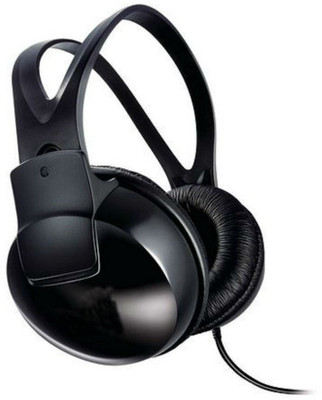 SHRIH Stereo Over The Ear Wired without Mic Headset(Black, On the Ear)
