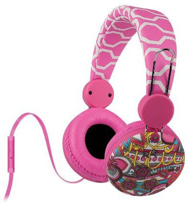 

The Macbeth Collection Mb-Hm022-Dps Headphones With Mic - Dinah Hot Stella Confetti Headphone(Pink)