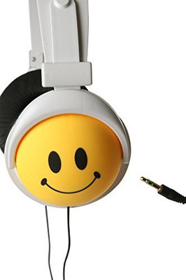

Roxant Original, Authentic Happy Canz, Smiley Face, Foldable, Fully Adjustable Over-Ear Padded Headphones By . Headphone(Multicolor)