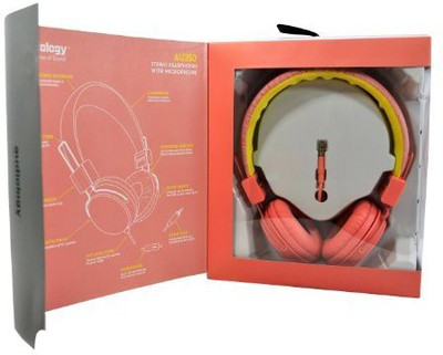 

Audiology Au-350-Cor Over-Ear Stereo Headphones For Mp3 Player, Ipods And Iphones (Coral) Headphone(Yellow)