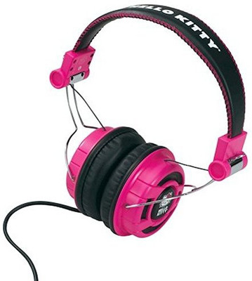 Hello Kitty Foldable Over-The-Ear Headphones - /Black (Kt2091Mby) Headphone(Black)