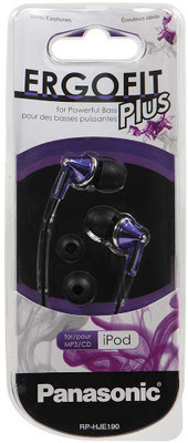 

Panasonic RP-HJE190E-V Headphone(Violet, In the Ear)