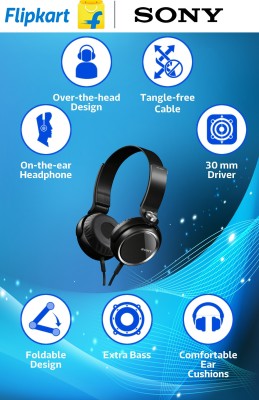 Sony MDR-XB400/BQE Headphone(Black, On the Ear) 1