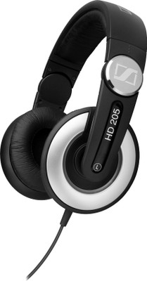 Sennheiser HD 205 II Wired Headset without Mic(Black, Wired over the head)
