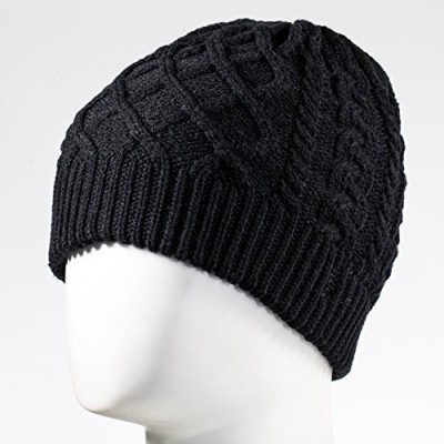 

Tenergy Braided Cable Knit Wireless Hands-Free Bluetooth Beanie Hat 52414 - Black Headphone(Black)