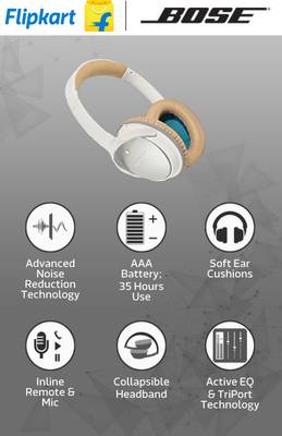 Bose QuietComfort 25 for Apple Devices Wired Headphones (White, Over the Ear) 
