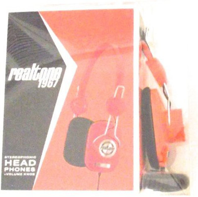 

Realtone 1967 Stereophonic Headphones On-Ear Volume Knob Rt62 Headphone(Red)
