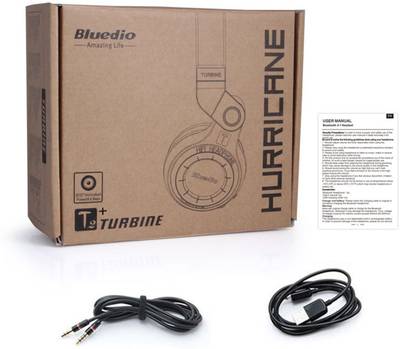 Bluedio T2 Plus Blue Dynamic Wired & Wireless bluetooth Headphones (Blue, Over the Ear) 