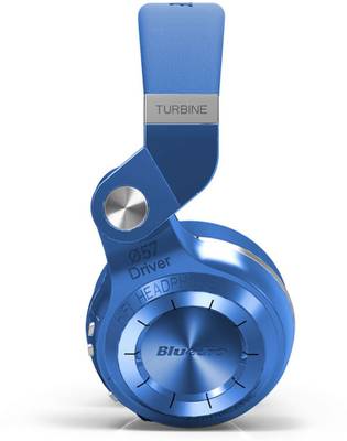 Bluedio T2 Plus Blue Dynamic Wired & Wireless bluetooth Headphones (Blue, Over the Ear) 